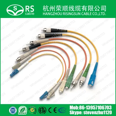 Patch Cord de cabo de fibra óptica com conector Sc/FC/LC/St/E2000/Mu/MTRJ
