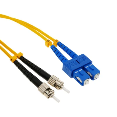 Patch Cord de Fibra Óptica ST/PC para SC/PC Monomodo Duplex 9/125 de 5m